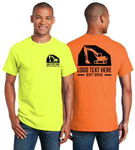 Safety Colored orange and green Custom Shirts