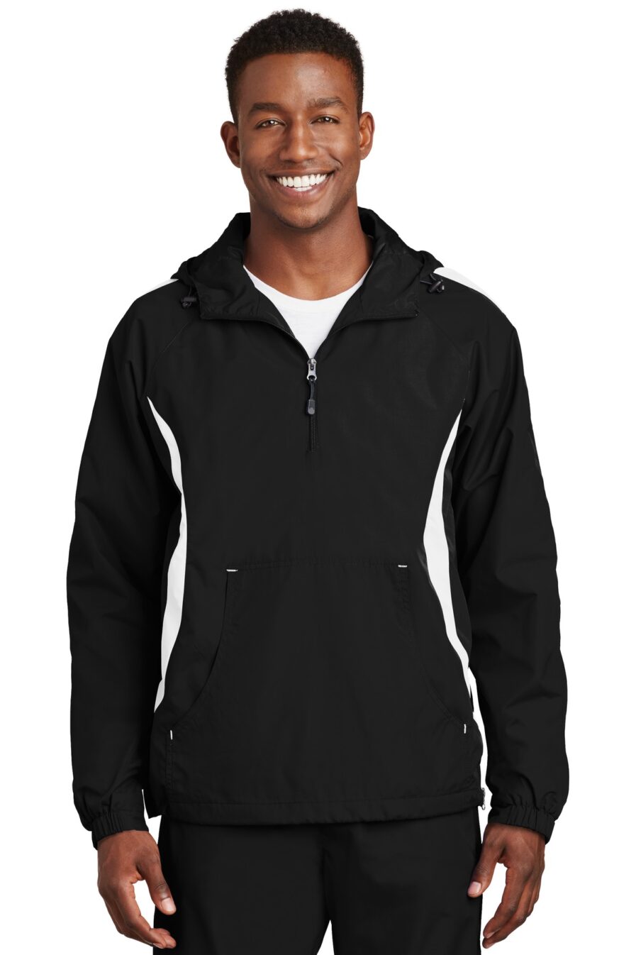 JST63 - Sport-Tek Colorblock Raglan Anorak. - Safari Sun