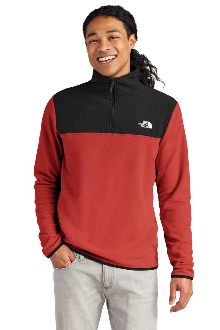 NF0A7V4L - The North Face Glacier 1/4-Zip Fleece - Safari Sun