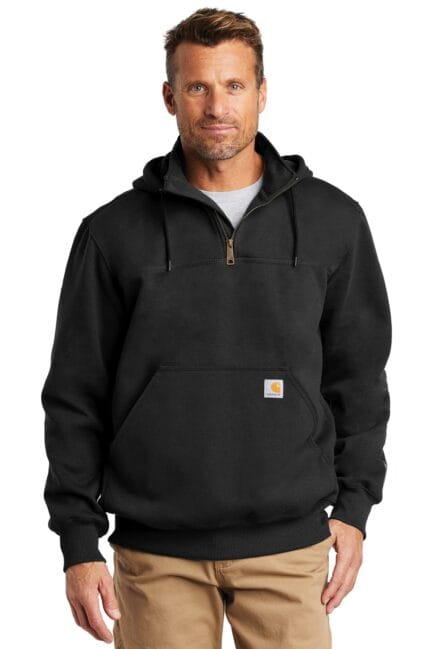 CT100617 - Carhartt ® Rain Defender ® Paxton Heavyweight Hooded Zip Mock Sweatshirt. - M, Black