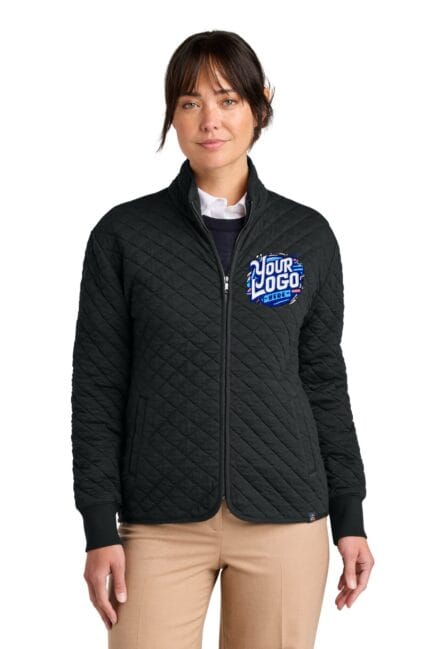 BB18213 - Brooks Brothers Women's Diamond Quilt Full-Zip
