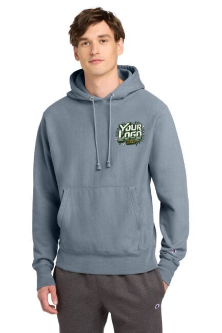 GDS101 - Champion Reverse Weave Garment-Dyed Hooded Sweatshirt
