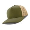 615-MP Metal Patch 10/10 5 Panel Hats - Green Tan-Mesh