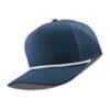 R615-MP Metal Patch 10/10 5 Panel Rope Hats - Deep Blue (White Rope)
