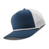 R615-MP Metal Patch 10/10 5 Panel Rope Hats - Deep Blue/White Mesh (White Rope)