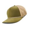 R615-MP Metal Patch 10/10 5 Panel Rope Hats - Green/Tan Mesh (Tan Rope)