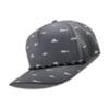 R615-MP Metal Patch 10/10 5 Panel Rope Hats - Offshore Grey (Black Rope/White Stripes)