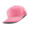R615-MP Metal Patch 10/10 5 Panel Rope Hats - Pink (White Rope)