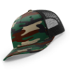 112PFP-MP Richardson Metal Patch Pattern Trucker Cap - Green Camo/ Black