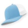 112-MP Richardson Metal Patch Trucker Cap - Columbia Blue/ White
