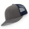 112-MP Richardson Metal Patch Trucker Cap - Charcoal/ Navy