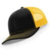 112-MP Richardson Metal Patch Trucker Cap - Black/ Gold