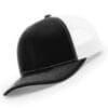 112-MP Richardson Metal Patch Trucker Cap - Black/ White