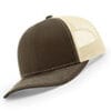 112-MP Richardson Metal Patch Trucker Cap - Brown/ Khaki