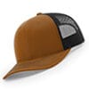 112-MP Richardson Metal Patch Trucker Cap - Caramel/ Black