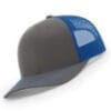112-MP Richardson Metal Patch Trucker Cap - Charcoal/ Royal