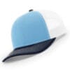 112-MP Richardson Metal Patch Trucker Cap - Columbia Blue/ White/ Navy