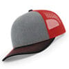 112-MP Richardson Metal Patch Trucker Cap - Heather Grey/ Red/ Black