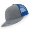 112-MP Richardson Metal Patch Trucker Cap - Heather Grey/ Royal