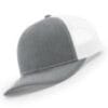 112-MP Richardson Metal Patch Trucker Cap - Heather Grey/ Light Grey