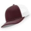112-MP Richardson Metal Patch Trucker Cap - Maroon/ White