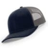 112-MP Richardson Metal Patch Trucker Cap - Navy/ Charcoal