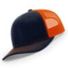 112-MP Richardson Metal Patch Trucker Cap - Navy/ Orange