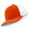 112-MP Richardson Metal Patch Trucker Cap - Orange/ White