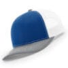 112-MP Richardson Metal Patch Trucker Cap - Royal/ White/ Heather Grey