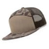 168P-MP Richardson Metal Patch Seven-Panel Pattern Trucker Cap - Bark Duck Camo/ Brown