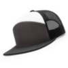 168-MP Richardson Seven-Panel Trucker Cap with Metal Patch - Charcoal/ Black/ White