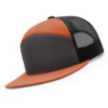 168-MP Richardson Seven-Panel Trucker Cap with Metal Patch - Charcoal/ Burnt Orange /Black