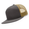 168-MP Richardson Seven-Panel Trucker Cap with Metal Patch - Charcoal/ Old Gold