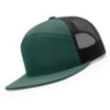168-MP Richardson Seven-Panel Trucker Cap with Metal Patch - Dark Green/ Black