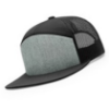 168-MP Richardson Seven-Panel Trucker Cap with Metal Patch - Heather Grey/ Black