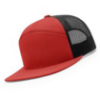 168-MP Richardson Seven-Panel Trucker Cap with Metal Patch - Red/ Black