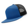 168-MP Richardson Seven-Panel Trucker Cap with Metal Patch - Royal/ Black