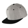 YP19-MP Sport-Tek® Yupoong® Flat Bill Snapback Cap with Metal Patch - Heather Grey/ Black