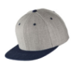 YP19-MP Sport-Tek® Yupoong® Flat Bill Snapback Cap with Metal Patch - Heather Grey/ True Navy