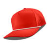 R615-MP Metal Patch 10/10 5 Panel Rope Hats - Red (White Rope)