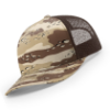 112PFP-MP Richardson Metal Patch Pattern Trucker Cap - Desert Camo/ Brown