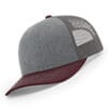 112-MP Richardson Metal Patch Trucker Cap - Heather Grey/ Charcoal/ Maroon