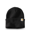 CT104597-LP Carhartt Watch Cap 2.0 Leather Patch Beanie - CT104597 Black