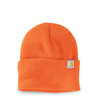 CT104597-LP Carhartt Watch Cap 2.0 Leather Patch Beanie - CT104597 Brite Orange