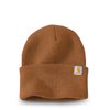 CT104597-LP Carhartt Watch Cap 2.0 Leather Patch Beanie - CT104597 Carhartt Brown