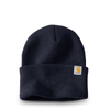 CT104597-LP Carhartt Watch Cap 2.0 Leather Patch Beanie - CT104597 Navy