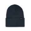 SS1001-LP Safari Sun - Leather Patch Cuffed Acrylic Beanie - Crafted in USA - SS1001 Deep Blue