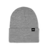 SS1001-LP Safari Sun - Leather Patch Cuffed Acrylic Beanie - Crafted in USA - SS1001 Light Gray Heather