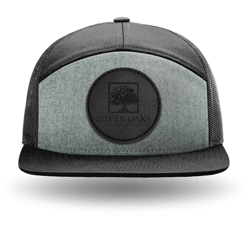 168-LP Richardson Seven-Panel Trucker Cap with Leather Patch